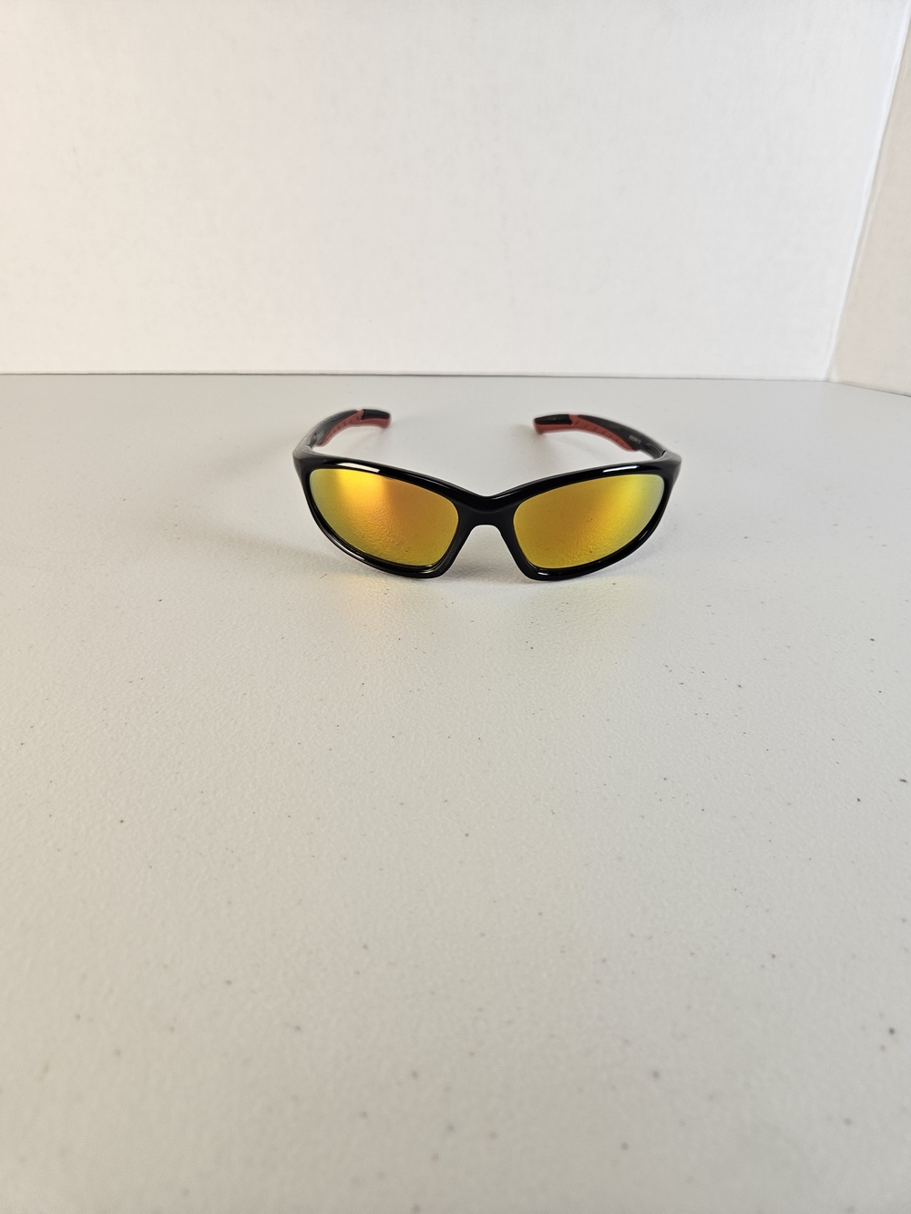 Forecast Black Sport Sunglasses with Amber Mirrored Lenses Rocking CP